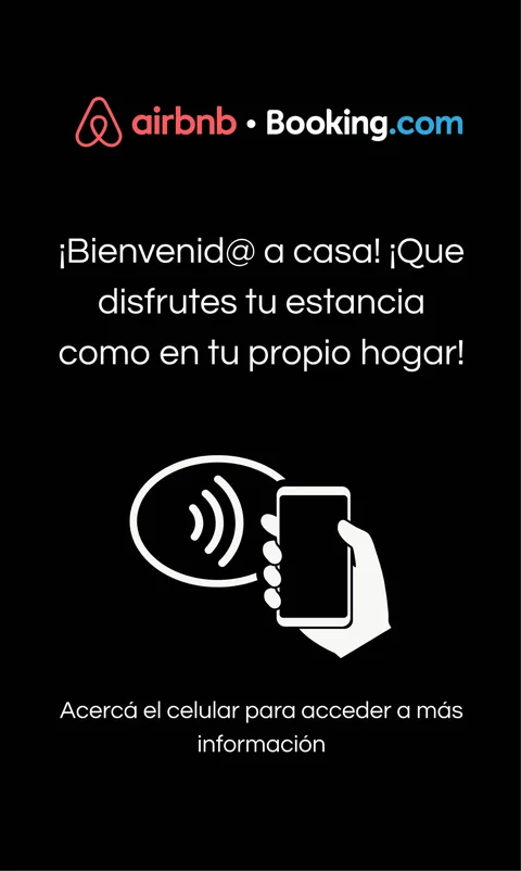 Exhibidor de bienvenida en español para Airbnb y Booking: ¡Bienvenid@ a casa! ¡Que disfrutes tu estancia como en tu propio hogar!